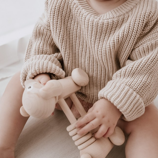 Oversized Cotton Sweater - Natural