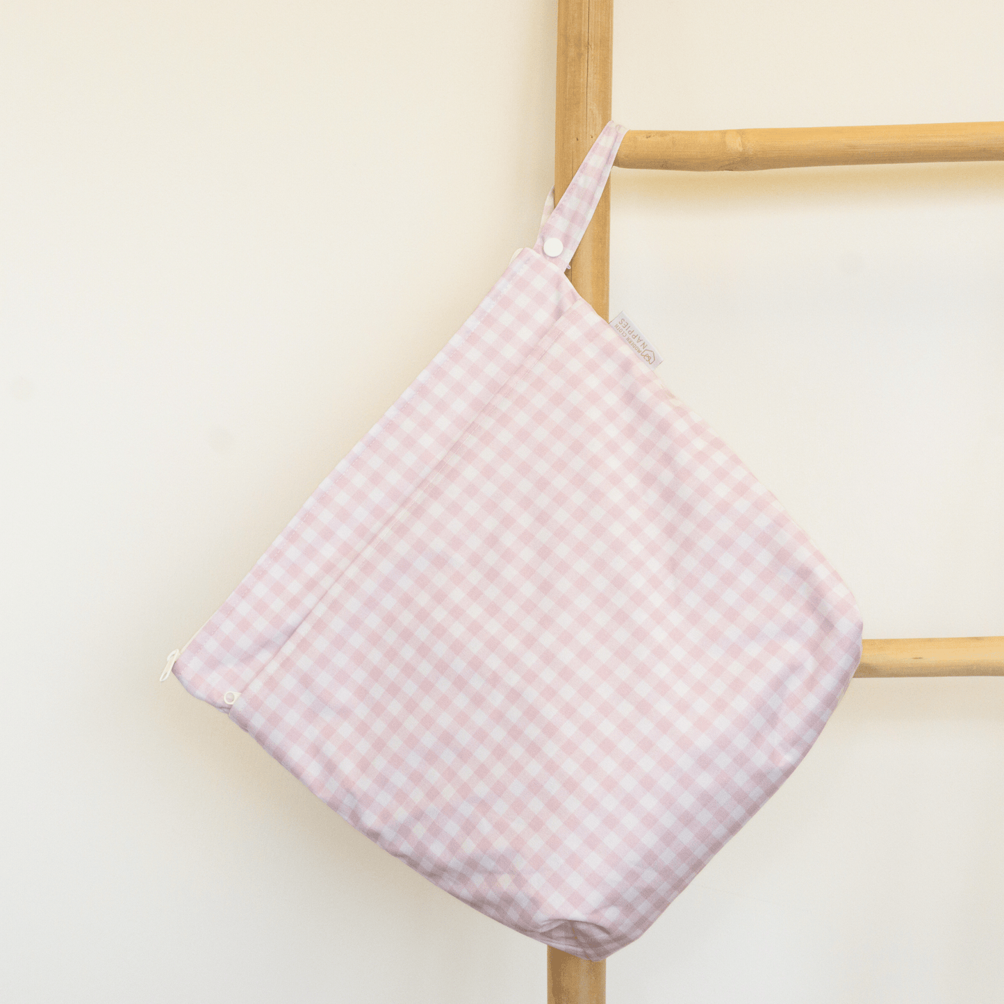 Grab & Go Nappy Wet Bags With Handle - Rose Gingham