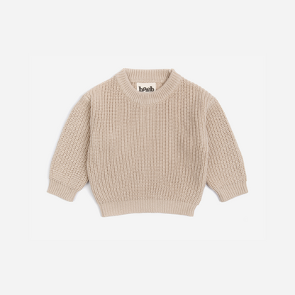 Oversized Cotton Sweater - Natural