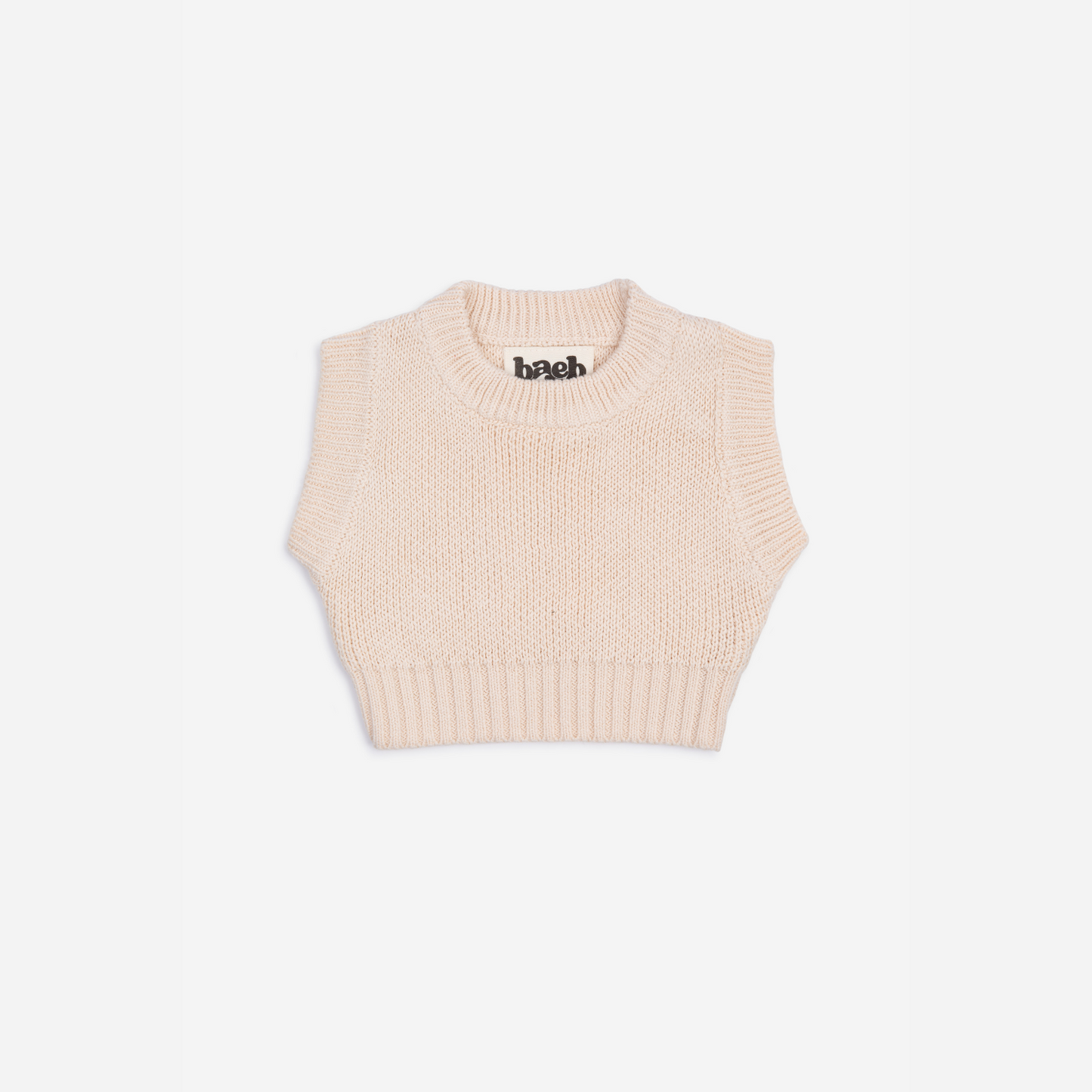 Organic Knitted Vest - Milk