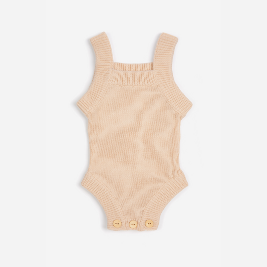 Organic Knitted Bodysuit - Shell