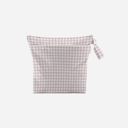Grab & Go Nappy Wet Bags  With Handle - Lilac Gingham