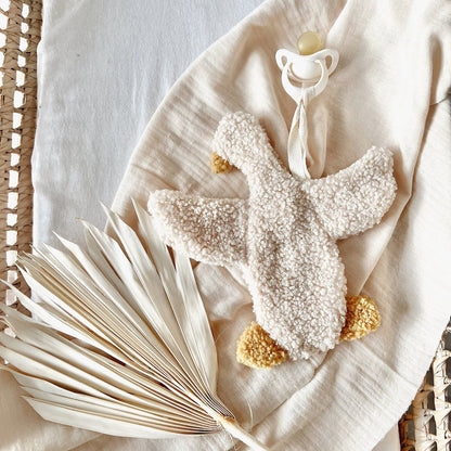 Teddy Fleece Little Goose Dummy Comforter