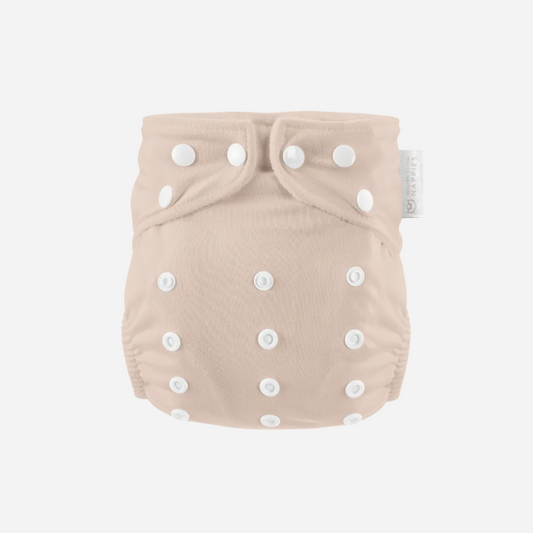 One Size All-In-One Reusable Cloth Nappy - Blush