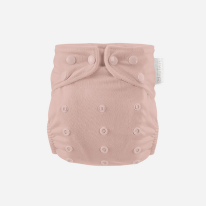 One Size All-In-One Reusable Cloth Nappy - Dusty Rose