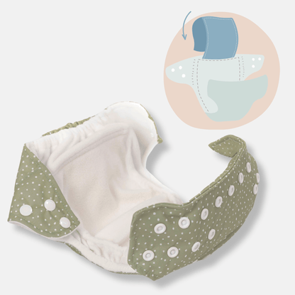 One Size All-In-One Reusable Cloth Nappy - Pure White